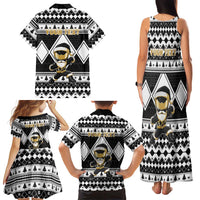 Personalized Power Black Ranger Santa Claus Family Matching Tank Maxi Dress and Hawaiian Shirt Funny Christmas - Wonder Print Shop