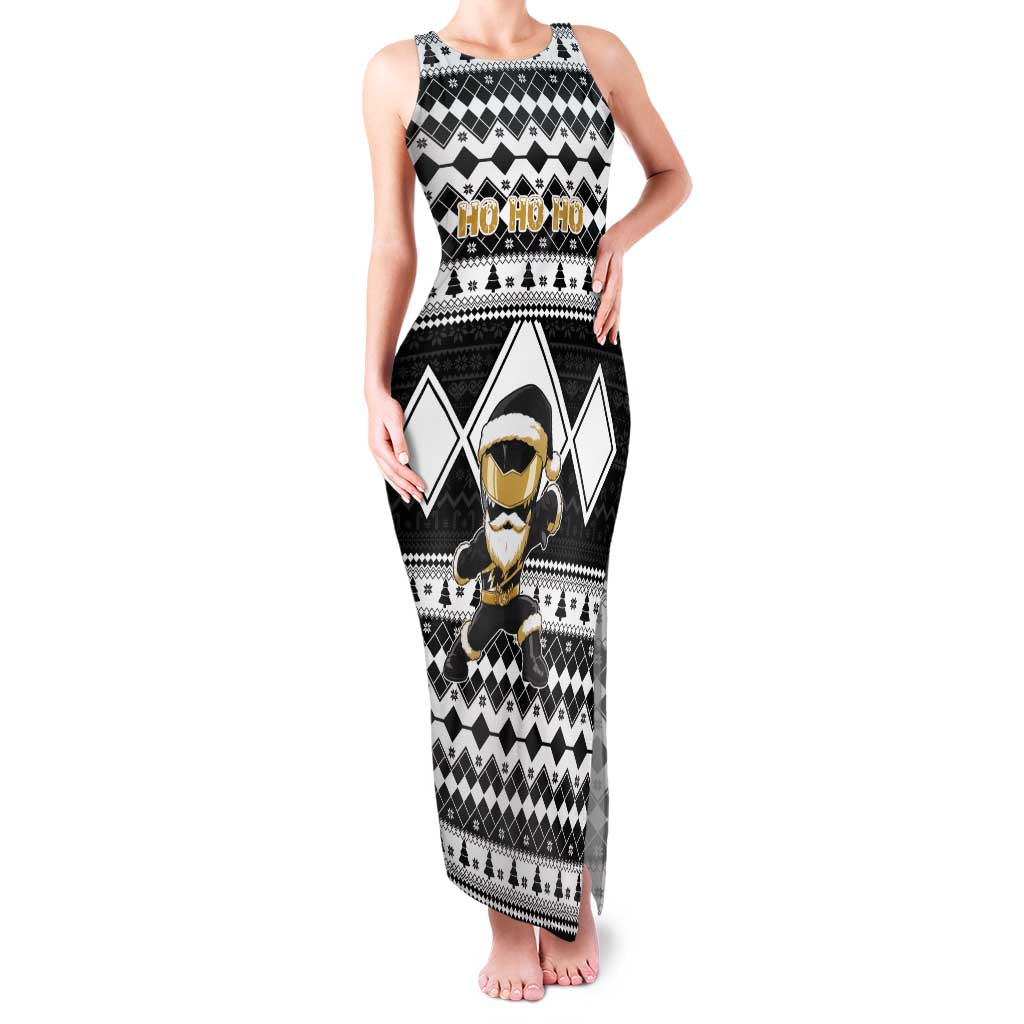 Personalized Power Black Ranger Santa Claus Family Matching Tank Maxi Dress and Hawaiian Shirt Funny Christmas - Wonder Print Shop