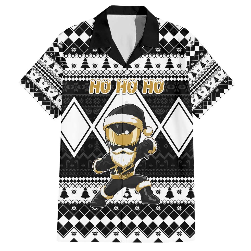 Personalized Power Black Ranger Santa Claus Hawaiian Shirt Funny Christmas - Wonder Print Shop