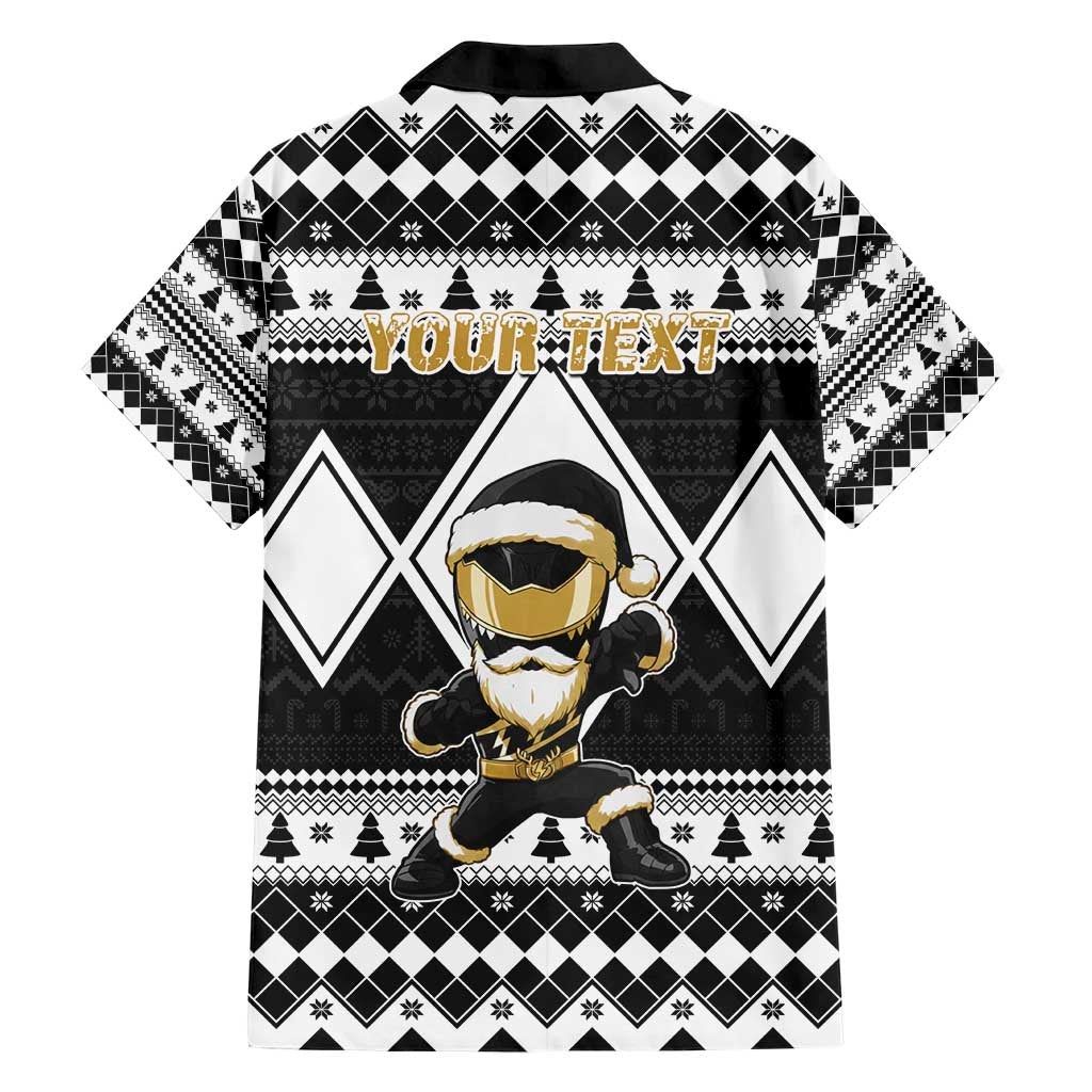 Personalized Power Black Ranger Santa Claus Hawaiian Shirt Funny Christmas - Wonder Print Shop