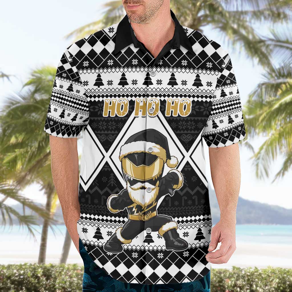 Personalized Power Black Ranger Santa Claus Hawaiian Shirt Funny Christmas - Wonder Print Shop