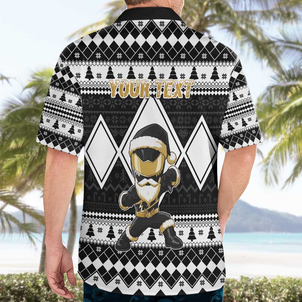 Personalized Power Black Ranger Santa Claus Hawaiian Shirt Funny Christmas - Wonder Print Shop