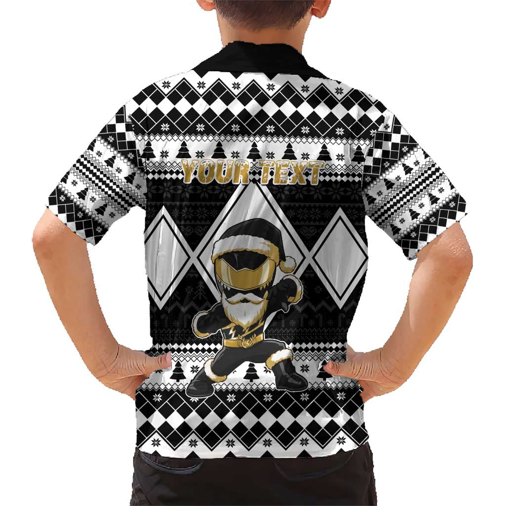 Personalized Power Black Ranger Santa Claus Hawaiian Shirt Funny Christmas - Wonder Print Shop