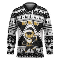 Personalized Power Black Ranger Santa Claus Hockey Jersey Funny Christmas - Wonder Print Shop