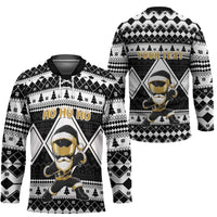 Personalized Power Black Ranger Santa Claus Hockey Jersey Funny Christmas - Wonder Print Shop