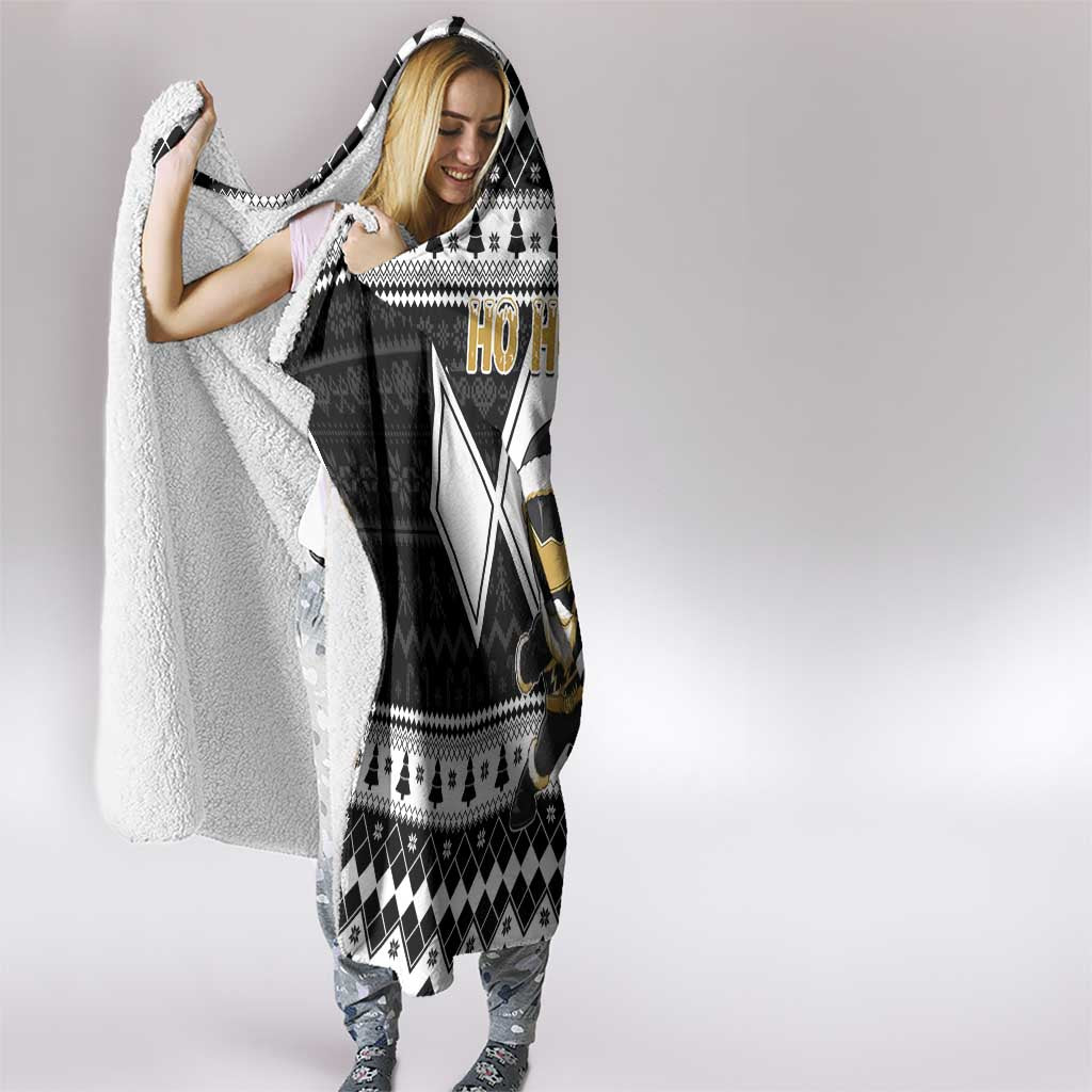 Power Black Ranger Santa Claus Hooded Blanket Funny Christmas - Wonder Print Shop