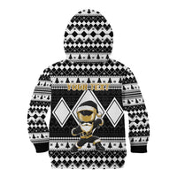 Personalized Power Black Ranger Santa Claus Kid Hoodie Funny Christmas - Wonder Print Shop