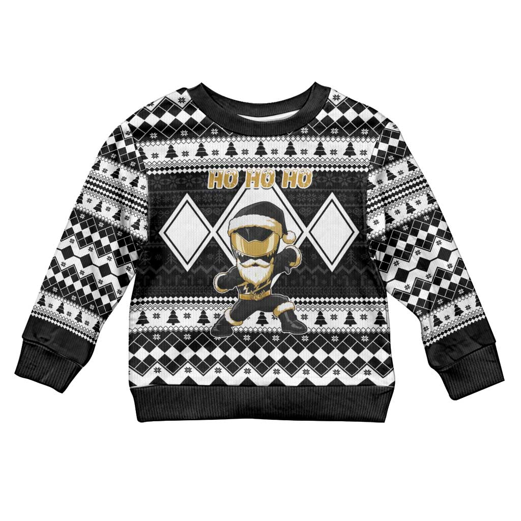 Power Black Ranger Santa Claus Kid Ugly Christmas Sweater Funny Christmas - Wonder Print Shop