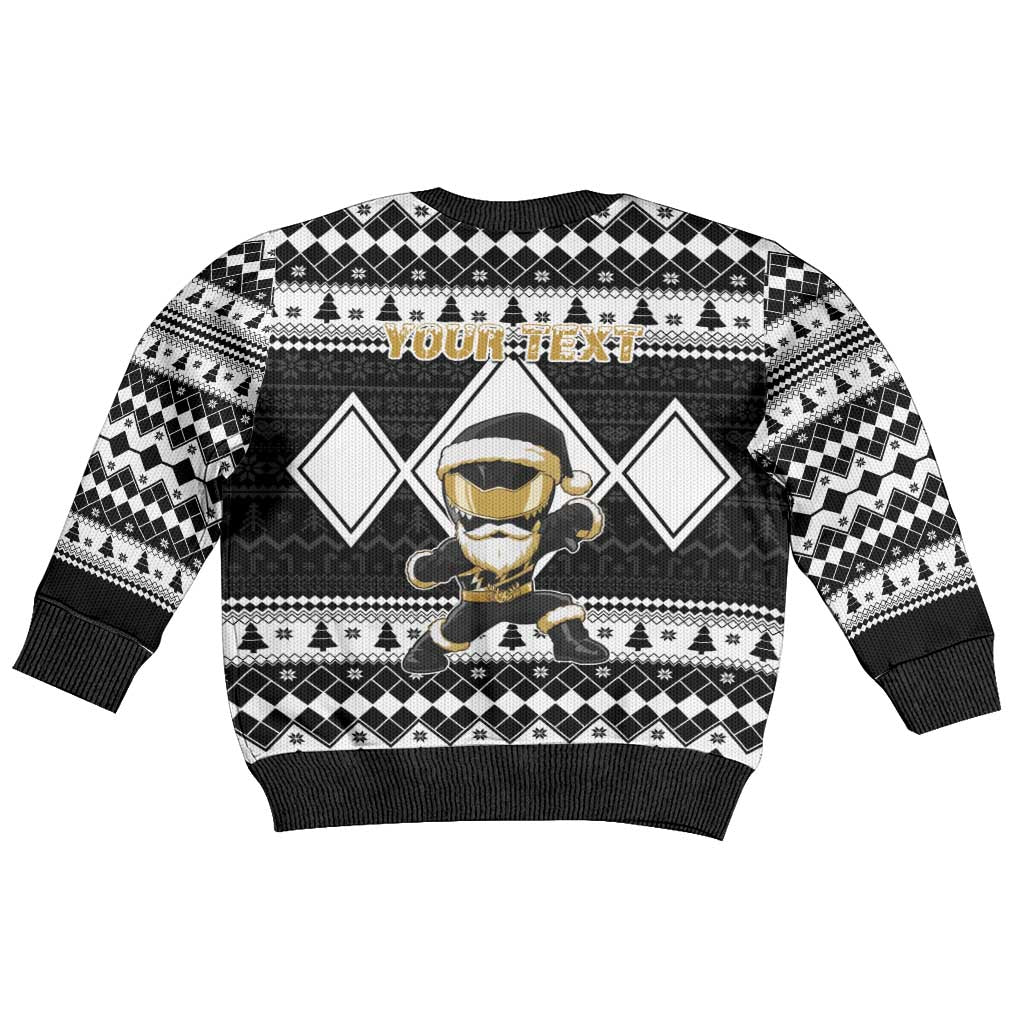 Power Black Ranger Santa Claus Kid Ugly Christmas Sweater Funny Christmas - Wonder Print Shop