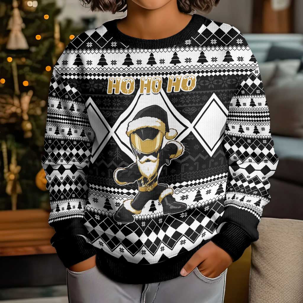 Power Black Ranger Santa Claus Kid Ugly Christmas Sweater Funny Christmas - Wonder Print Shop