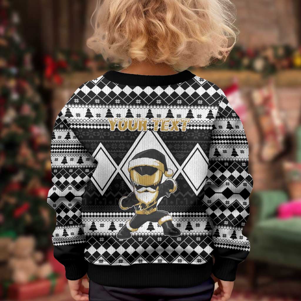 Power Black Ranger Santa Claus Kid Ugly Christmas Sweater Funny Christmas - Wonder Print Shop