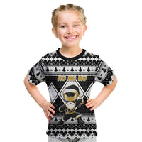 Personalized Power Black Ranger Santa Claus Kid T Shirt Funny Christmas - Wonder Print Shop