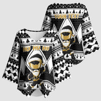 Personalized Power Black Ranger Santa Claus Kimono Sleeve Blouse Funny Christmas - Wonder Print Shop