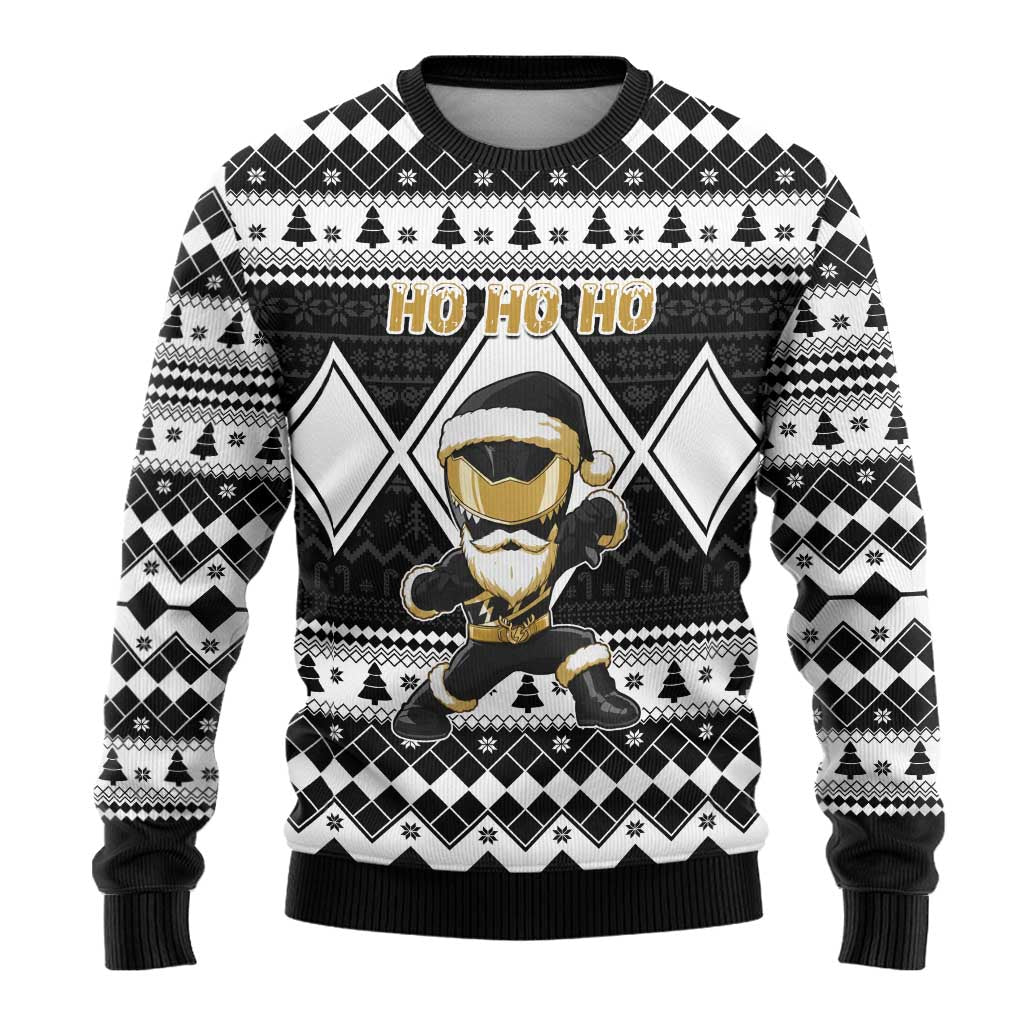 Power Black Ranger Santa Claus Ugly Christmas Sweater Funny Christmas - Wonder Print Shop