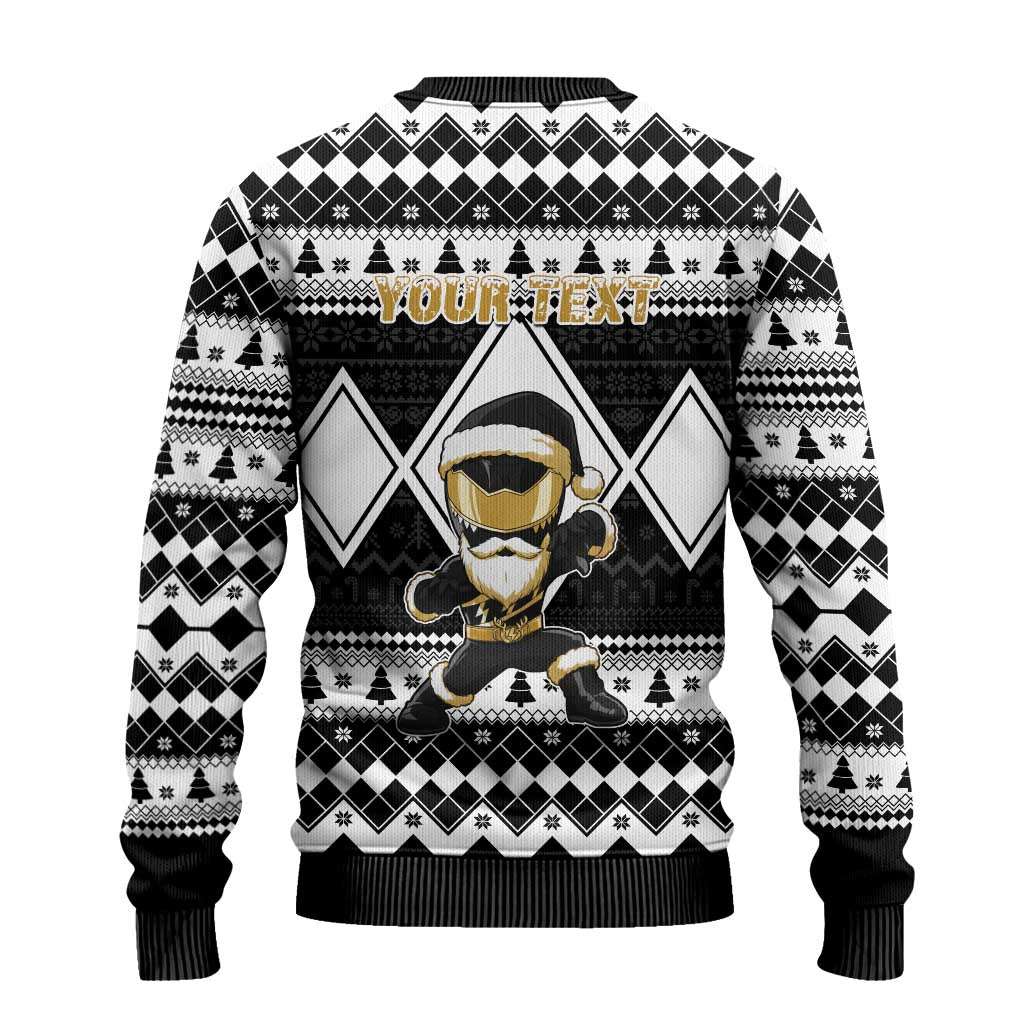 Power Black Ranger Santa Claus Ugly Christmas Sweater Funny Christmas - Wonder Print Shop