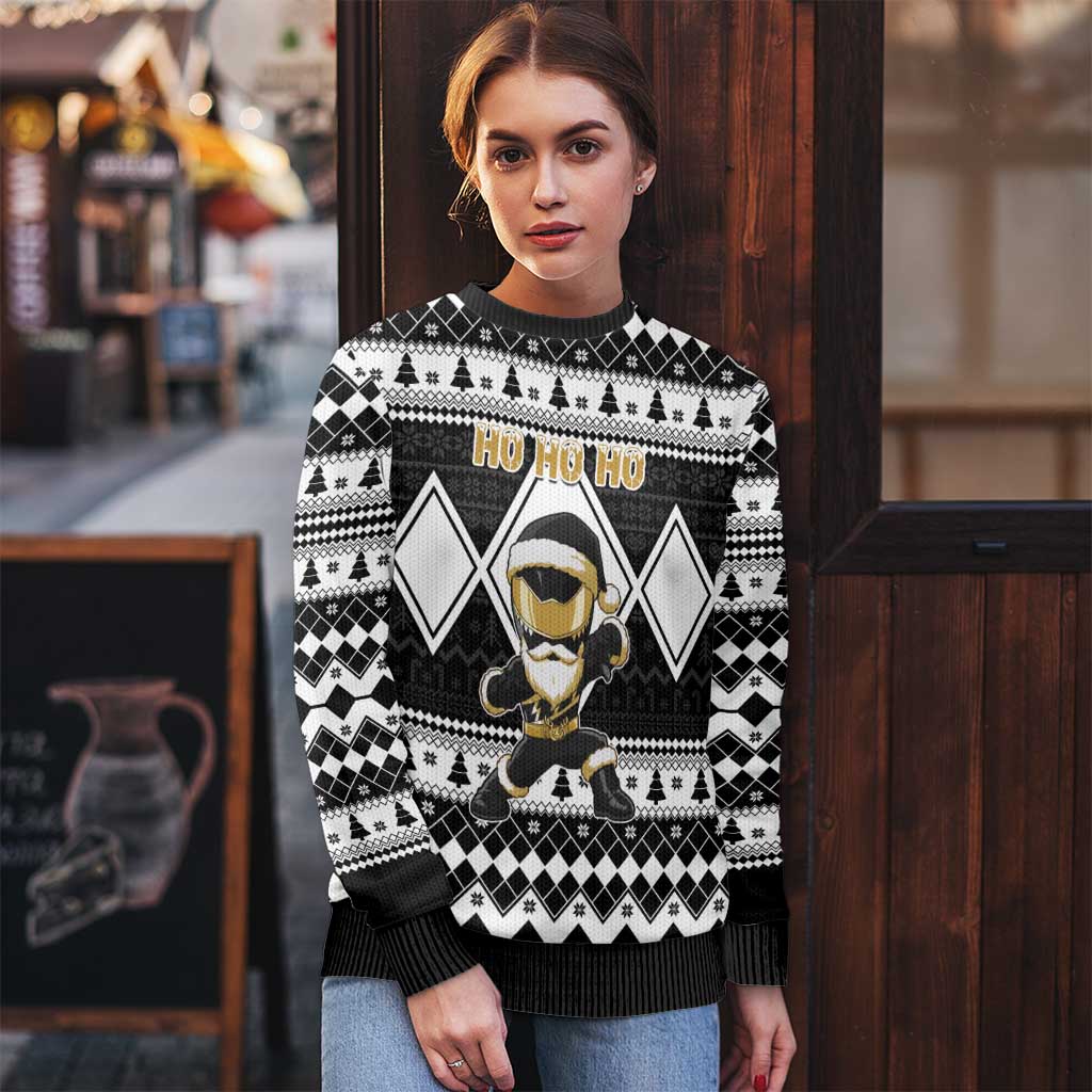 Power Black Ranger Santa Claus Ugly Christmas Sweater Funny Christmas - Wonder Print Shop