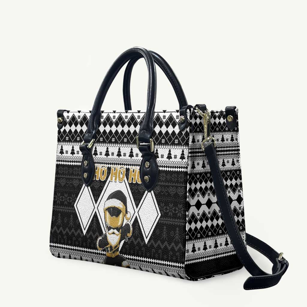 Power Black Ranger Santa Claus Leather Bag Funny Christmas - Wonder Print Shop
