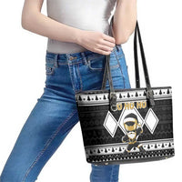 Power Black Ranger Santa Claus Leather Tote Bag Funny Christmas - Wonder Print Shop