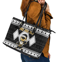 Power Black Ranger Santa Claus Leather Tote Bag Funny Christmas - Wonder Print Shop