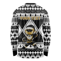 Personalized Power Black Ranger Santa Claus Long Sleeve Shirt Funny Christmas - Wonder Print Shop