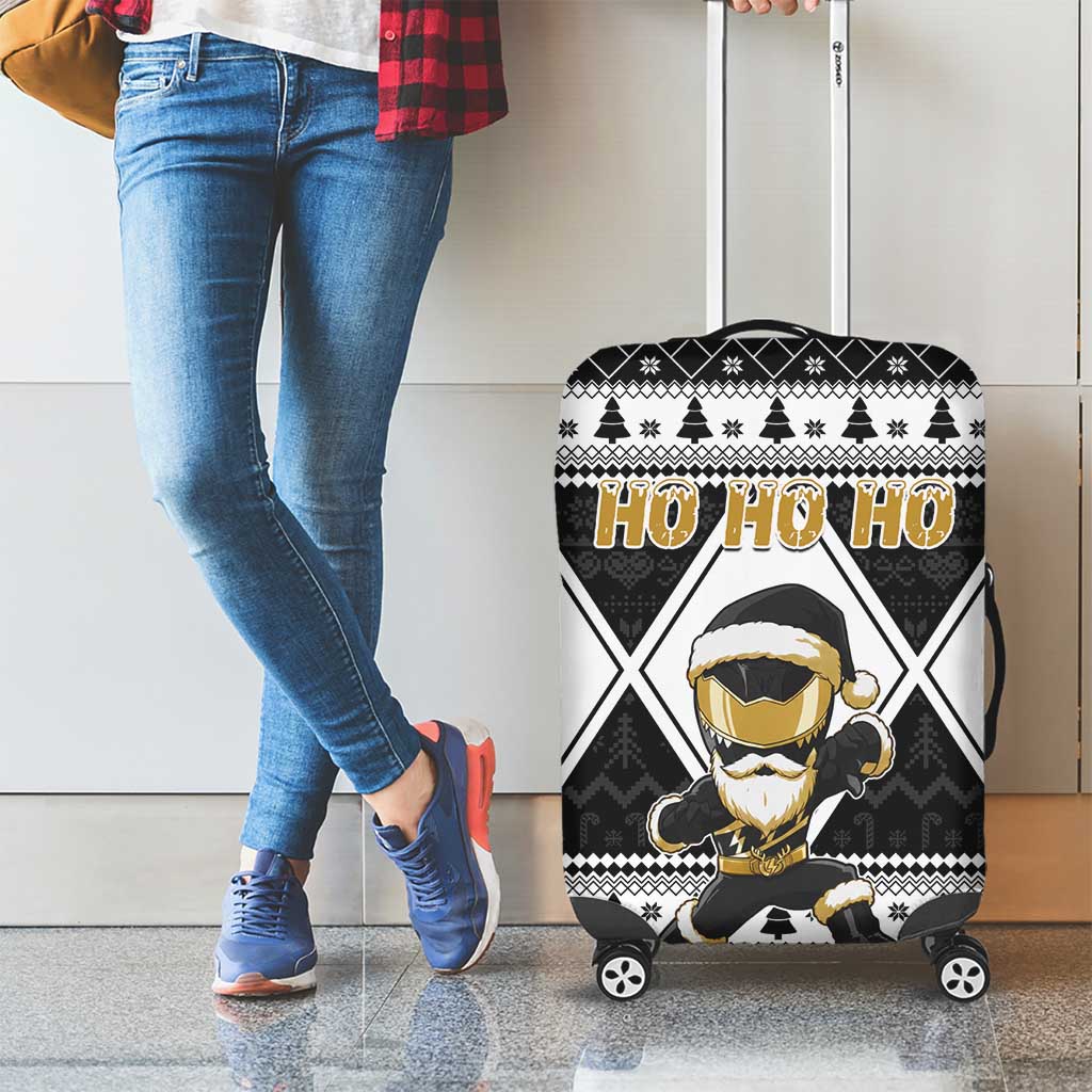 Power Black Ranger Santa Claus Luggage Cover Funny Christmas - Wonder Print Shop