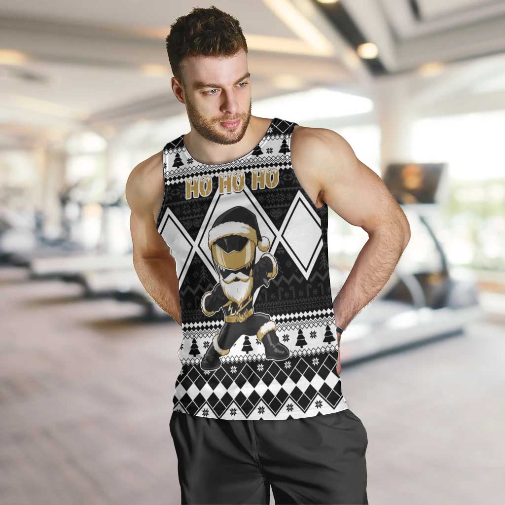Personalized Power Black Ranger Santa Claus Men Tank Top Funny Christmas - Wonder Print Shop