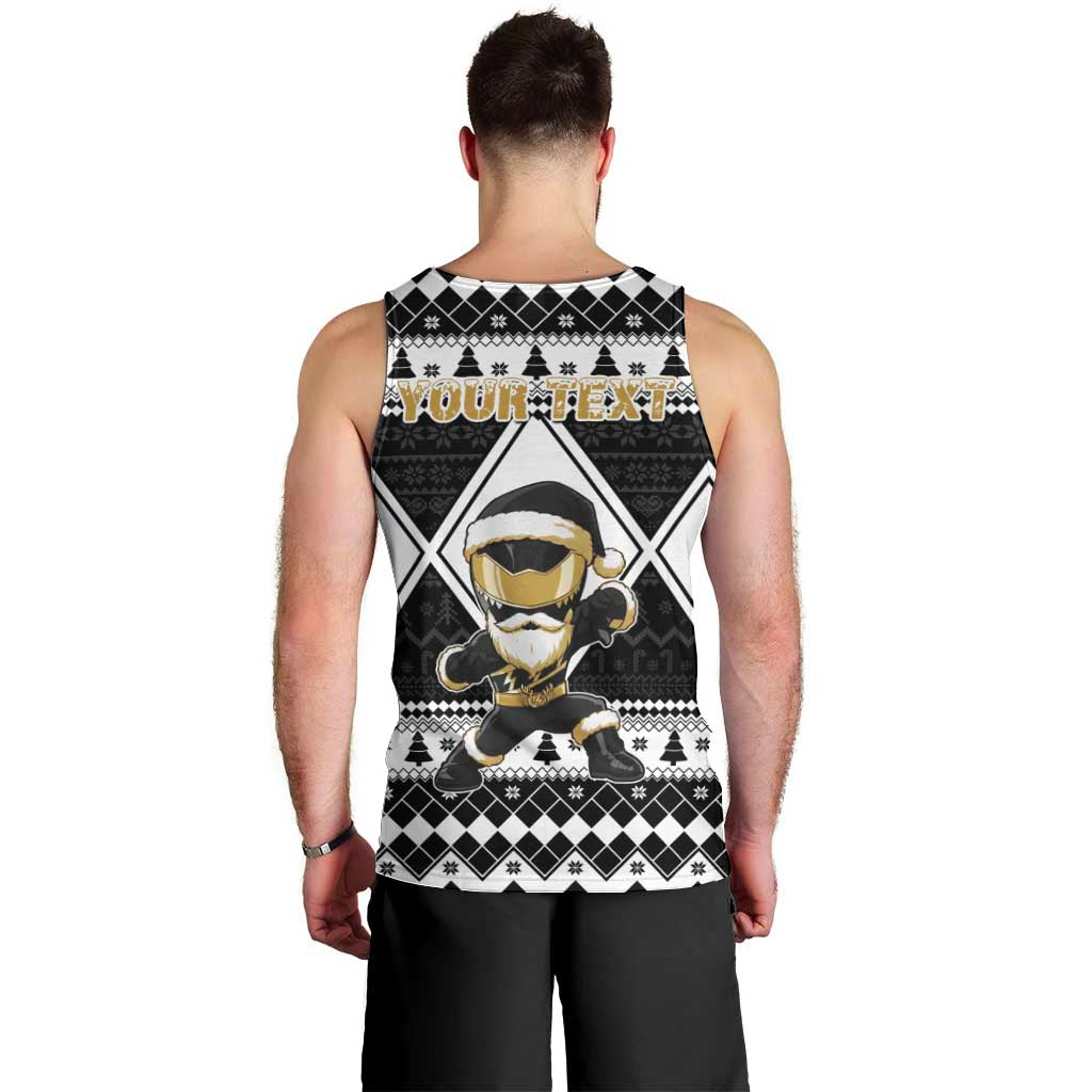 Personalized Power Black Ranger Santa Claus Men Tank Top Funny Christmas - Wonder Print Shop