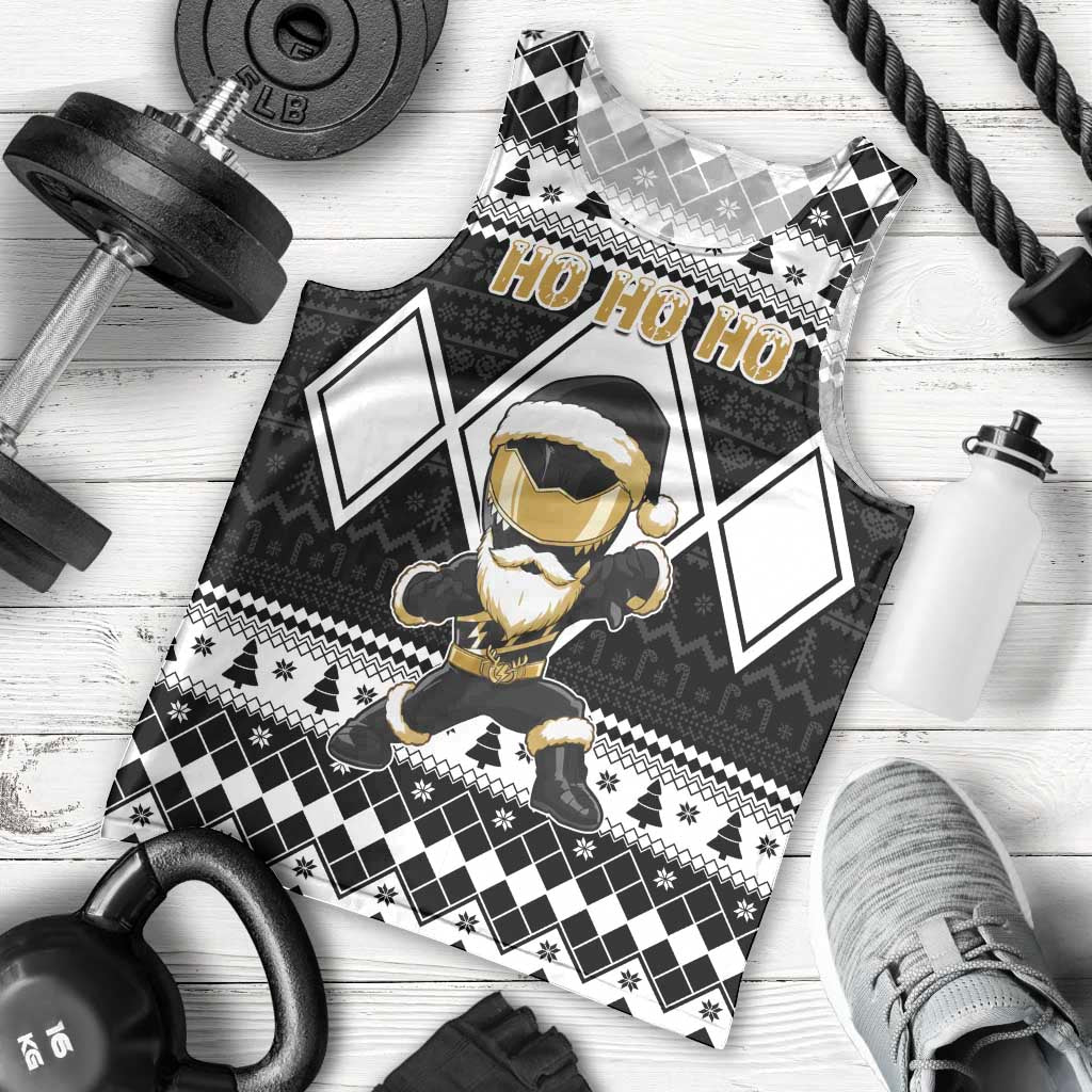 Personalized Power Black Ranger Santa Claus Men Tank Top Funny Christmas - Wonder Print Shop