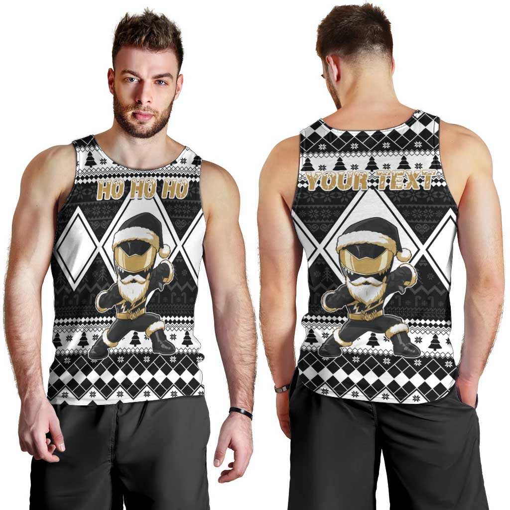 Personalized Power Black Ranger Santa Claus Men Tank Top Funny Christmas - Wonder Print Shop
