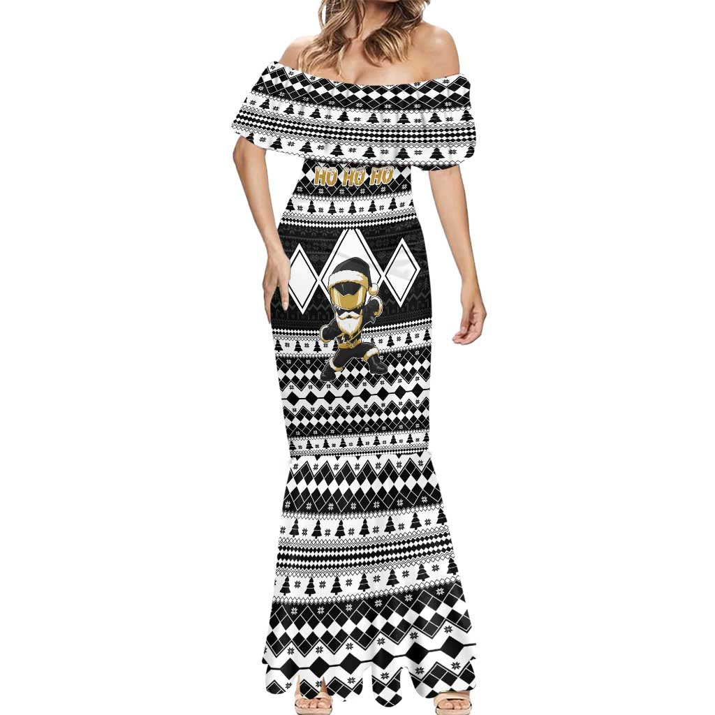 Personalized Power Black Ranger Santa Claus Mermaid Dress Funny Christmas - Wonder Print Shop