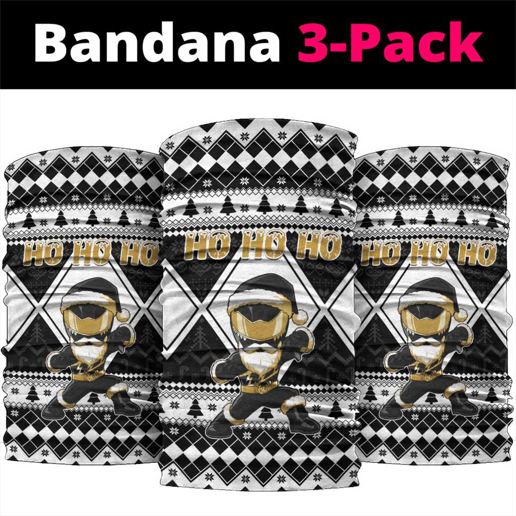 Power Black Ranger Santa Claus Neck Gaiter Funny Christmas - Wonder Print Shop