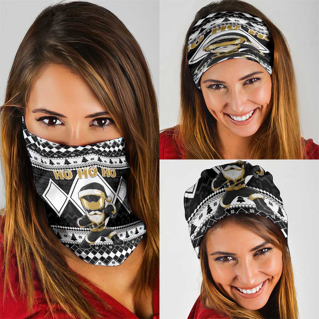 Power Black Ranger Santa Claus Neck Gaiter Funny Christmas - Wonder Print Shop