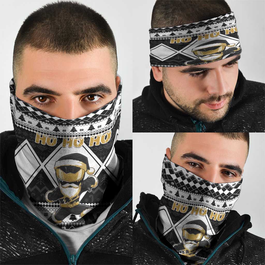 Power Black Ranger Santa Claus Neck Gaiter Funny Christmas - Wonder Print Shop