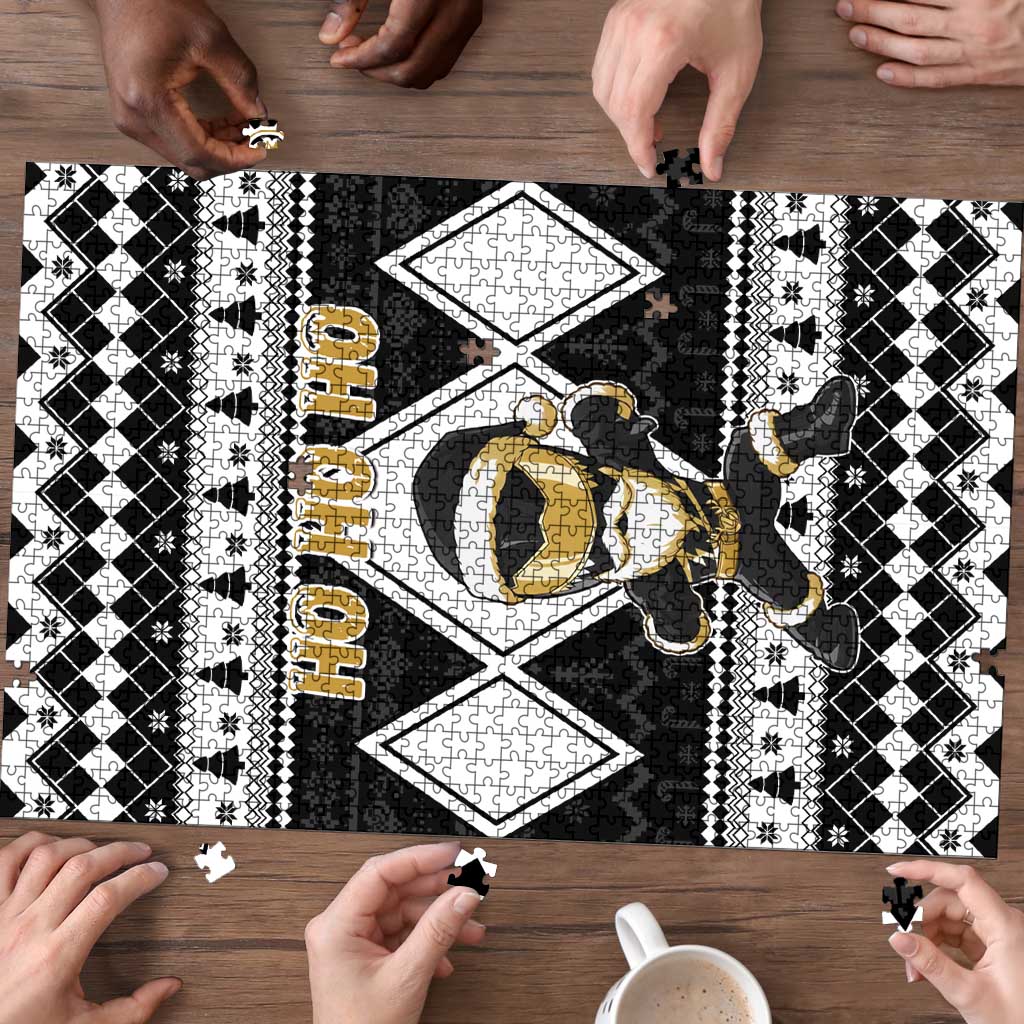 Power Black Ranger Santa Claus Puzzle Funny Christmas - Wonder Print Shop