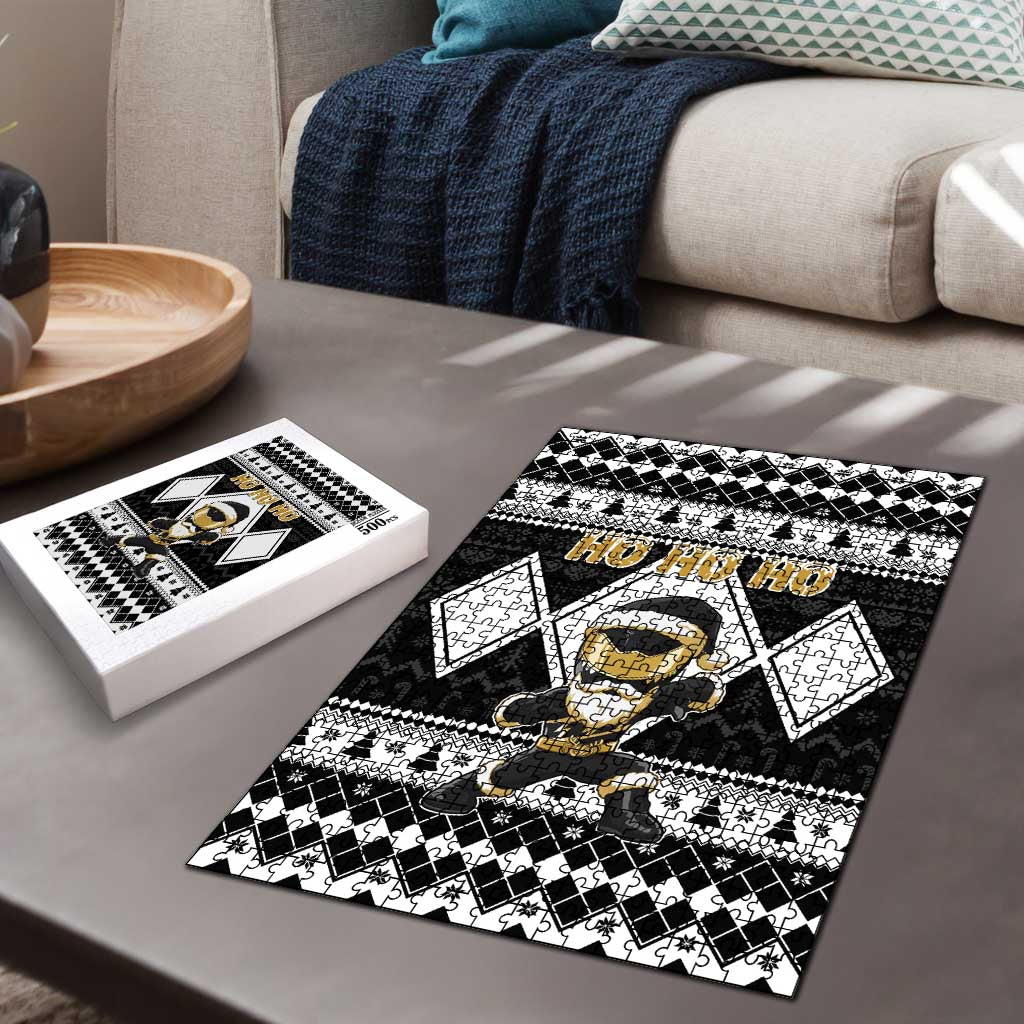 Power Black Ranger Santa Claus Puzzle Funny Christmas - Wonder Print Shop