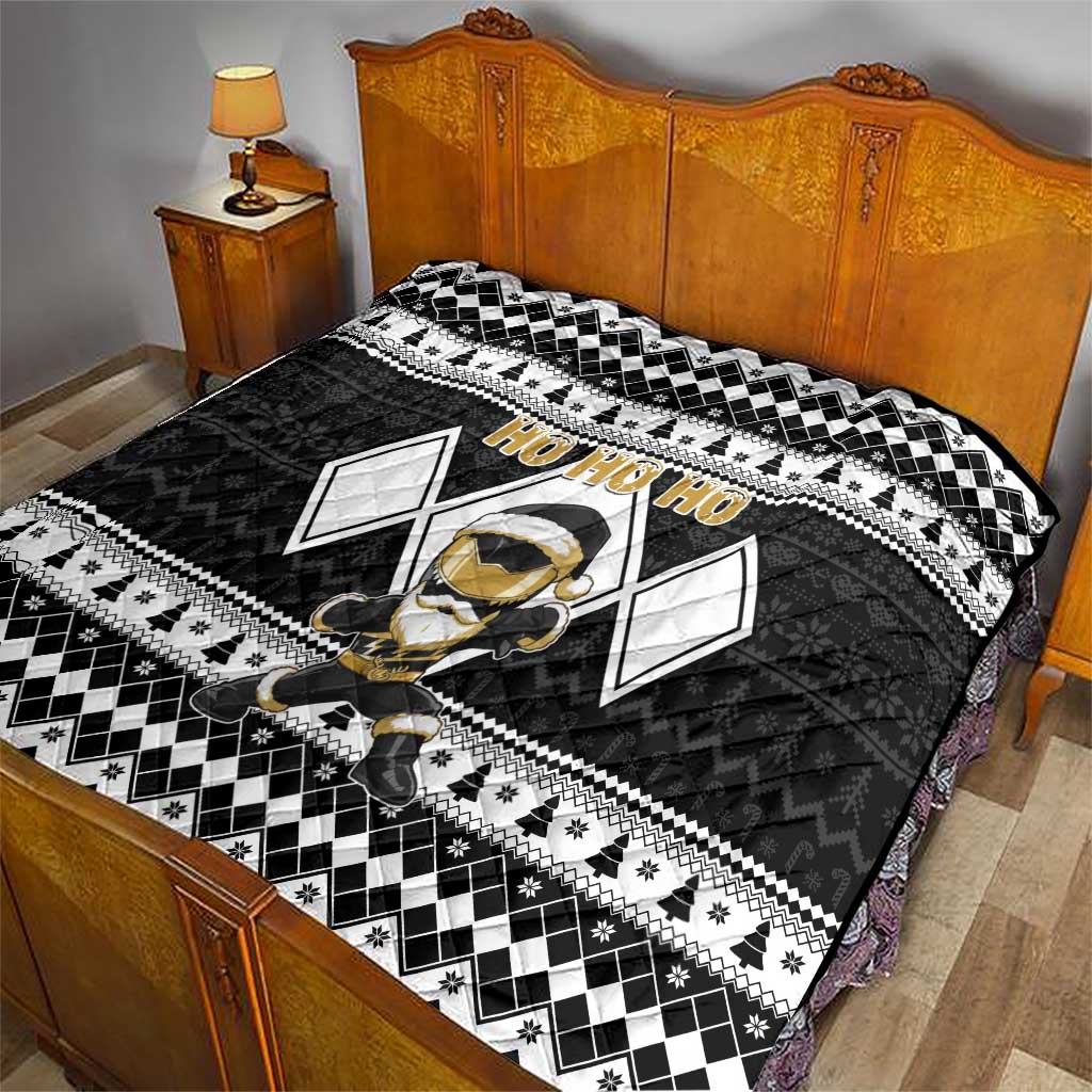 Power Black Ranger Santa Claus Quilt Funny Christmas - Wonder Print Shop