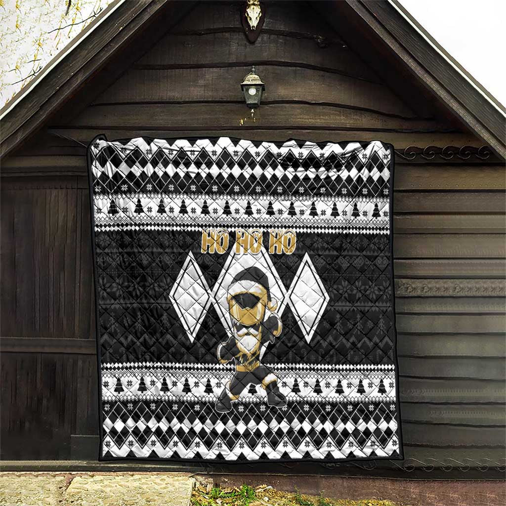 Power Black Ranger Santa Claus Quilt Funny Christmas - Wonder Print Shop