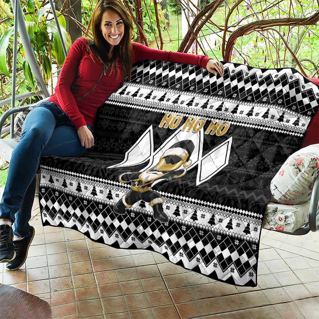Power Black Ranger Santa Claus Quilt Funny Christmas - Wonder Print Shop