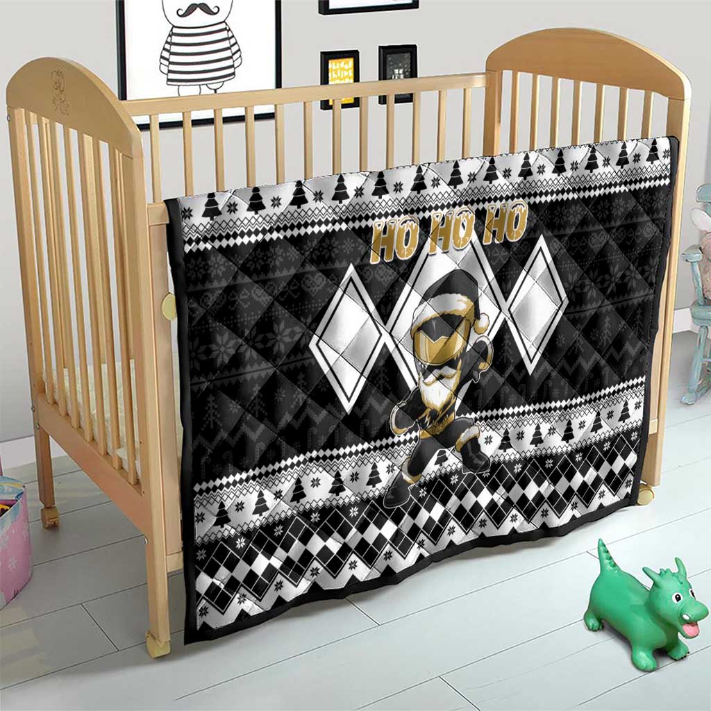 Power Black Ranger Santa Claus Quilt Funny Christmas - Wonder Print Shop