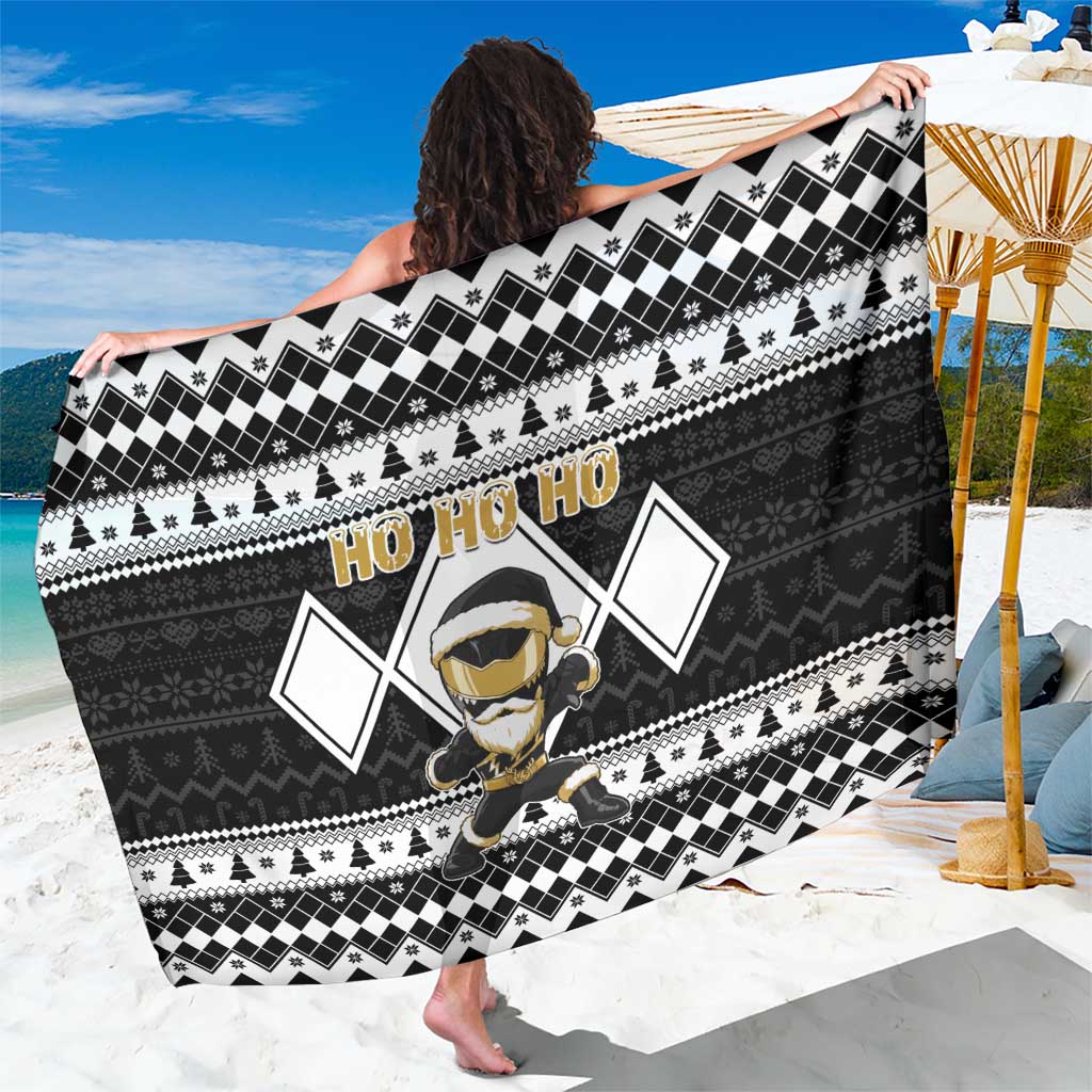 Power Black Ranger Santa Claus Sarong Funny Christmas - Wonder Print Shop