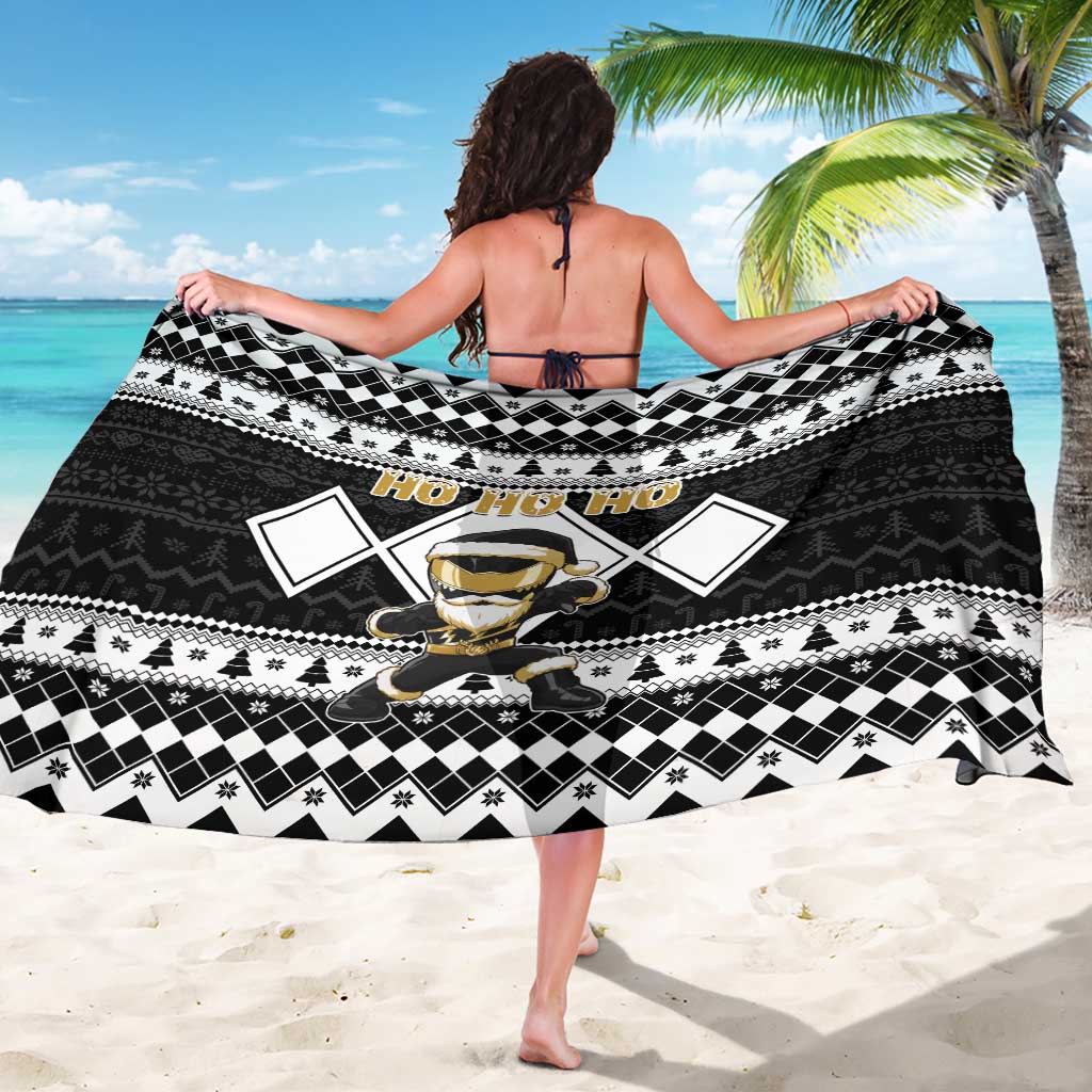 Power Black Ranger Santa Claus Sarong Funny Christmas - Wonder Print Shop