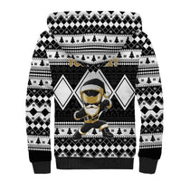 Personalized Power Black Ranger Santa Claus Sherpa Hoodie Funny Christmas - Wonder Print Shop