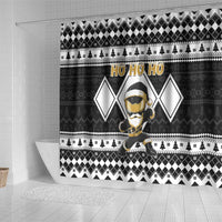 Power Black Ranger Santa Claus Shower Curtain Funny Christmas - Wonder Print Shop