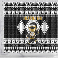 Power Black Ranger Santa Claus Shower Curtain Funny Christmas - Wonder Print Shop