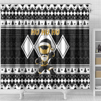 Power Black Ranger Santa Claus Shower Curtain Funny Christmas - Wonder Print Shop