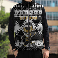 Personalized Power Black Ranger Santa Claus Sleeveless Puffer Jacket Funny Christmas - Wonder Print Shop