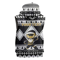 Personalized Power Black Ranger Santa Claus Sleeveless Zip Hoodie Funny Christmas - Wonder Print Shop
