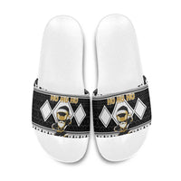 Power Black Ranger Santa Claus Slide Sandals Funny Christmas - Wonder Print Shop