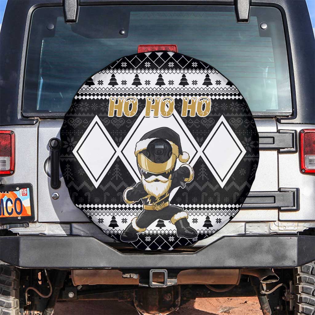 Power Black Ranger Santa Claus Spare Tire Cover Funny Christmas - Wonder Print Shop