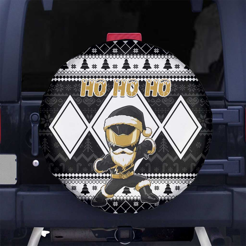 Power Black Ranger Santa Claus Spare Tire Cover Funny Christmas - Wonder Print Shop